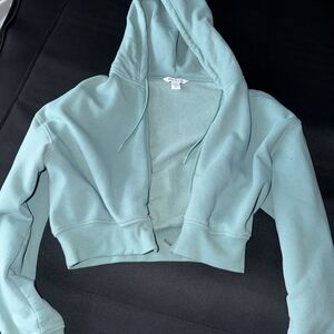 Teal Cropped Hoodie Athleta Size Small